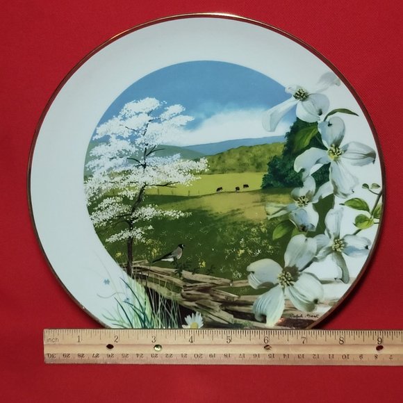VTG Decorative Plate Royal Windsor Flowering Dogwood Wildflowers of the South - Picture 10 of 11